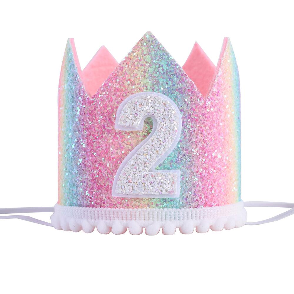 8544 Baby Rainbow Hat - Pastel Birthday Photo Props, Mini Crown Party